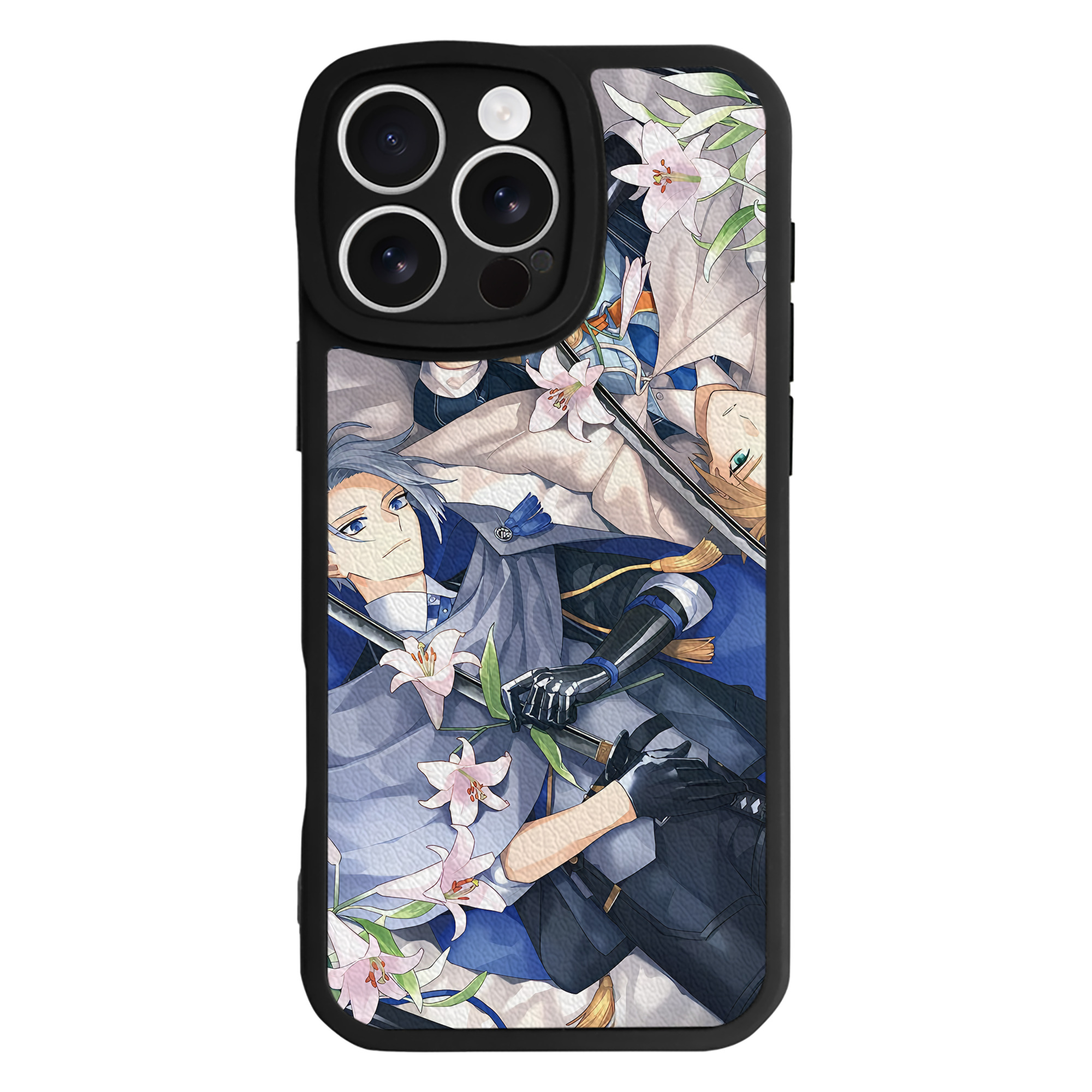 （画像用） 刀剣乱舞 Touken Ranbu 【iPhone 16シリーズ対応】シリコンスマホケース（レザー調） 材質：シリコン